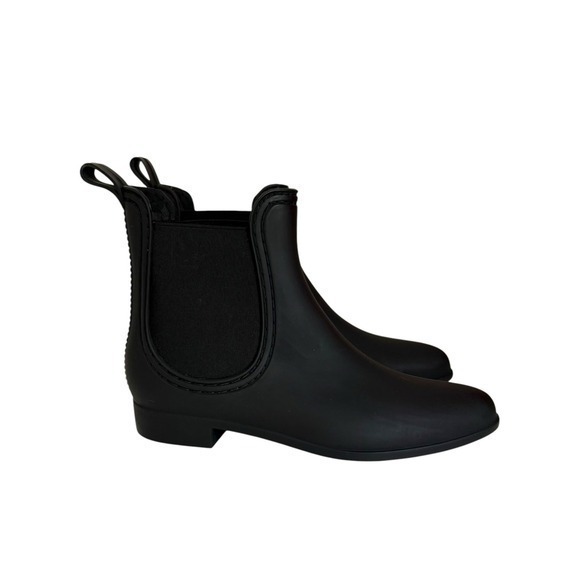 Jeffrey Campbell PLAY Forecast 2 Matte Black Chelsea Rainboots Size 8 Waterproof - Picture 11 of 12